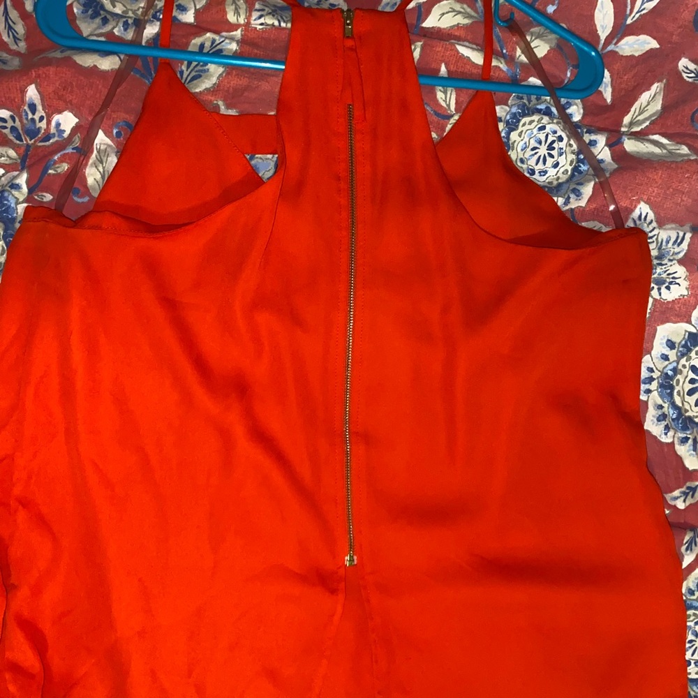 Red Zip Back Top - Picture 4 of 5